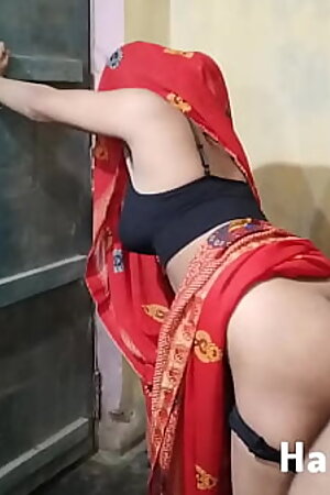 Indian Bhabhi Red saree sex