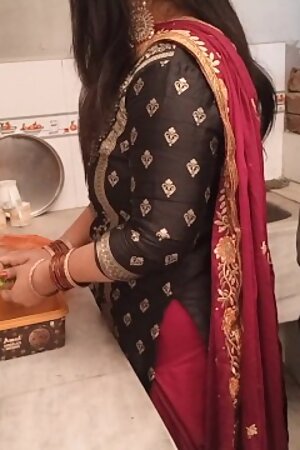 Stepmom Fucking the Kitchen when she make Dinner for her Stepson